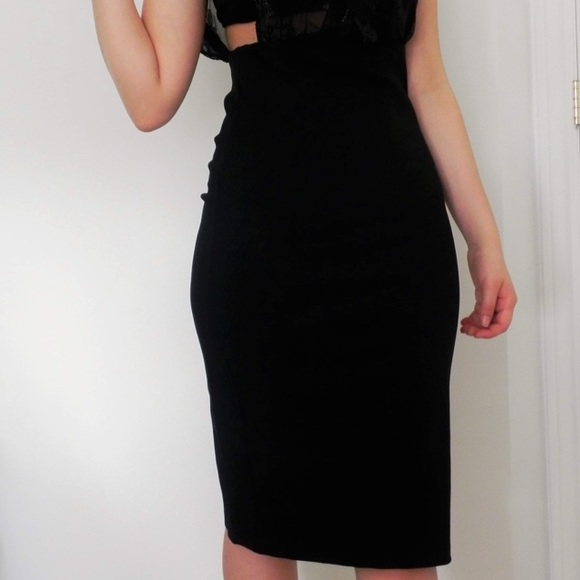 Dynamite robe noire en 2 pièces: bandeau noir+robe - Picture 2 of 6